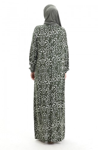 Khaki Hijab Kleider 994585B-02