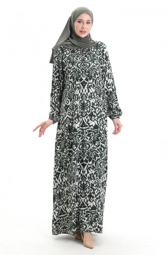 Khaki Hijab Kleider 994585C-02