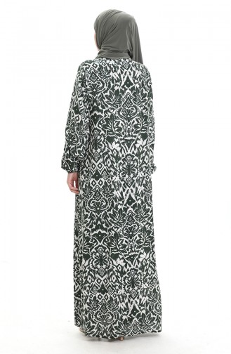 Khaki Hijab Kleider 994585C-02