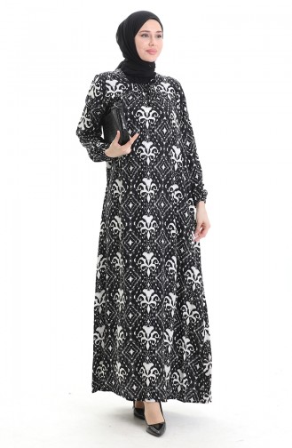 Schwarz Hijab Kleider 994585D-01