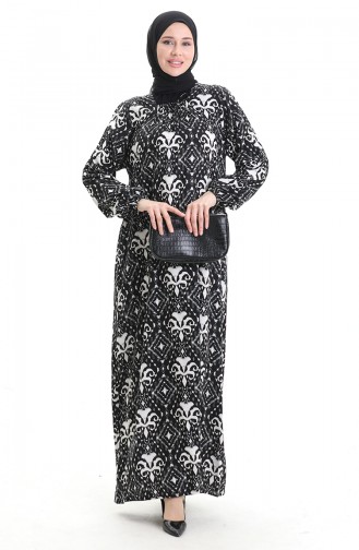 Schwarz Hijab Kleider 994585D-01