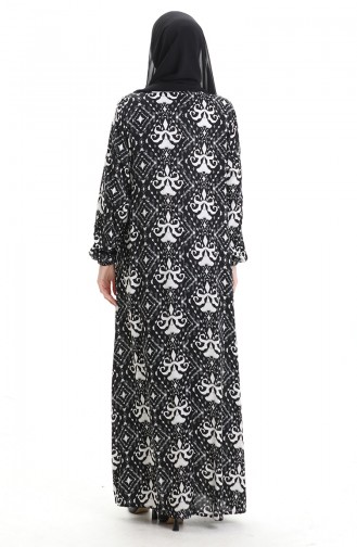 Schwarz Hijab Kleider 994585D-01