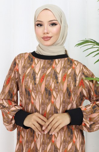 Robe Hijab Couleur Brun 0054-01