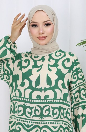 Green Hijab Dress 0057-02