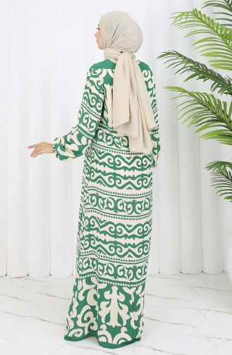 Green Hijab Dress 0057-02