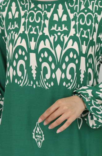 Smaragdgrün Hijab Kleider 0060-02