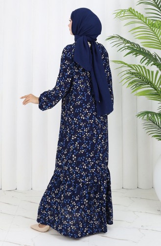 Dunkelblau Hijab Kleider 0065-02