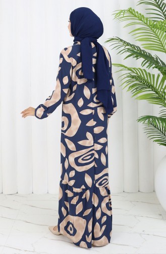 فستان أزرق كحلي 2041-04