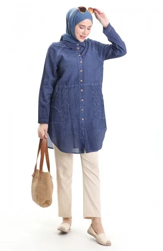 Authentische Hemdtunika 0535-03 Indigo 0535-03