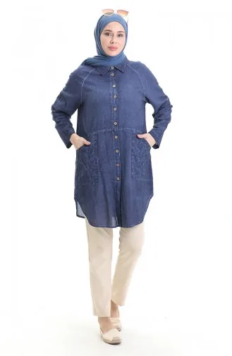 Authentische Hemdtunika 0535-03 Indigo 0535-03