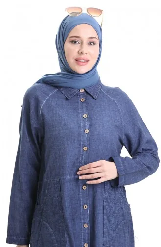 Authentische Hemdtunika 0535-03 Indigo 0535-03