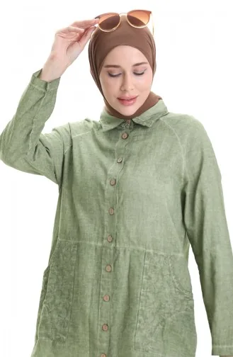 Authentic Hemd Tunika 0535-07 Grasgrün 0535-07