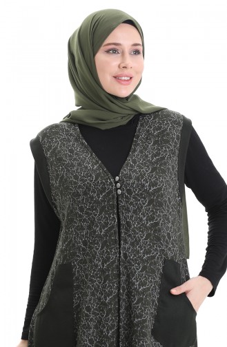 Khaki Strickjacke 994727B-03