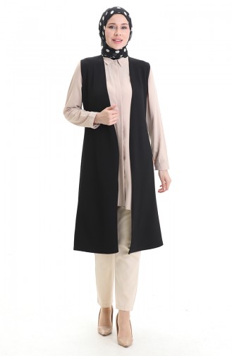 Schwarz Strickjacke 8747A-01