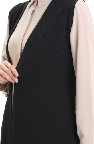Schwarz Strickjacke 8747A-01