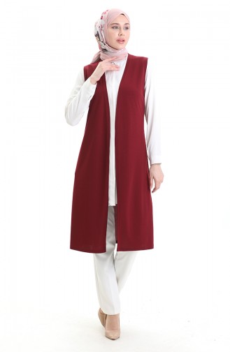 Gilet Sans Manches Bordeaux 8748-02