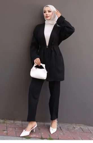 Kimonopak Met Zakdetail Zwart 727