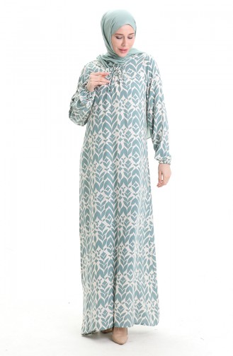 Robe Hijab Vert menthe 994585A-05