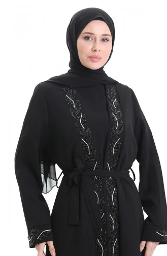 Plus Size Honingraatstof Tweedelig Pak 6208-01 Zwart 6208-01