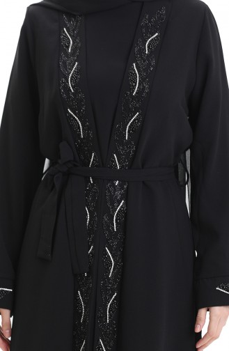 Black Hijab Dress 6208-01