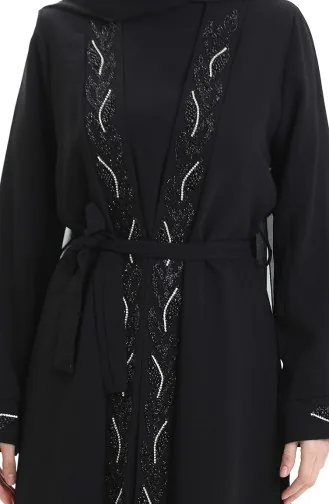 Plus Size Honingraatstof Tweedelig Pak 6208-01 Zwart 6208-01