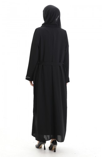 Black Hijab Dress 6208-01