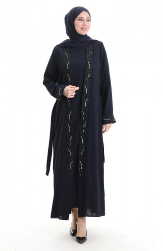 فستان أزرق كحلي 6208-02