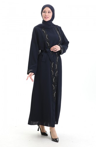فستان أزرق كحلي 6208-02