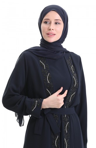 فستان أزرق كحلي 6208-02