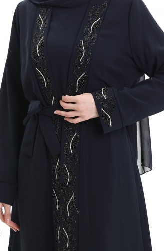 فستان أزرق كحلي 6208-02