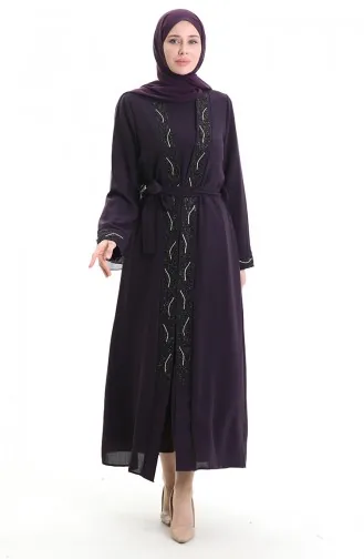 Plus Size Honingraatstof Tweedelig Pak 6208-04 Pruim 6208-04