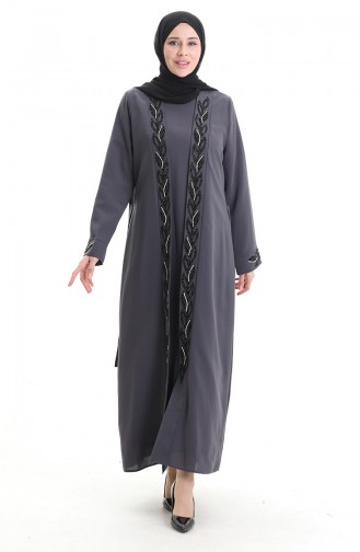 Gray Hijab Dress 6208-05
