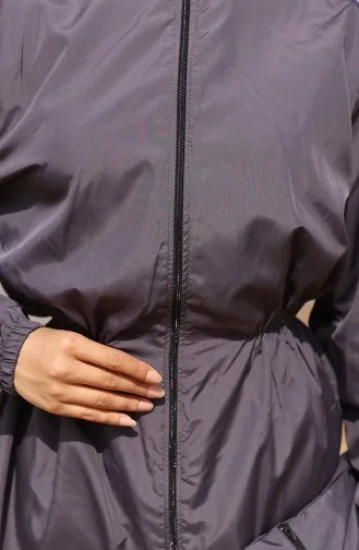 Sultan Beli Lastikli Çantalı Tesettür Mayo 2038-03 Antrasit