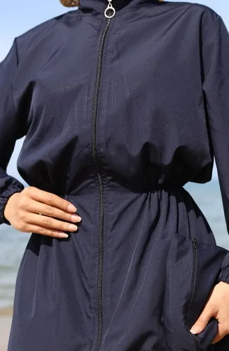 Hijab-badpak Met Tas 2038-04 Marineblauw 2038-04