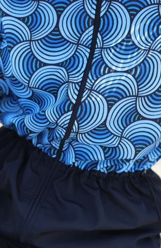 Ebrar Beli Lastikli Tesettür Mayo 5039-01 İndigo