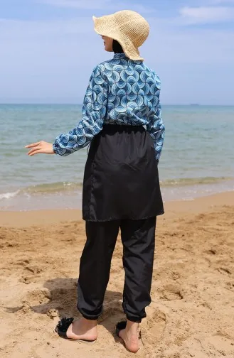 Ebrar Beli Lastikli Tesettür Mayo 5039-01 İndigo