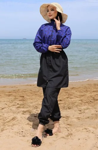 Ebrar Elastic Waist Hijab Swimsuit 5039-02 Saks 5039-02