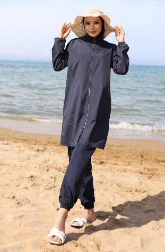 Navy Blue Swimsuit Hijab 9006-02