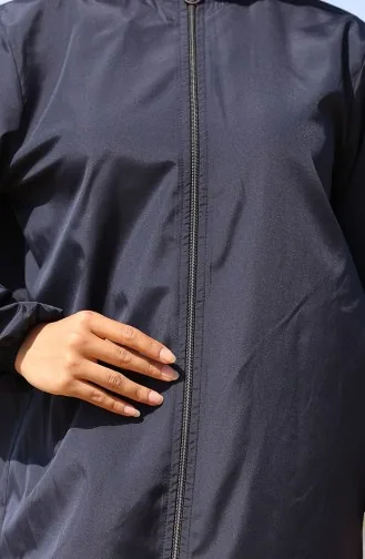 Atlas 2li Fermuarlı Tesettür Mayo Bone Hediyeli 9006-02 Lacivert