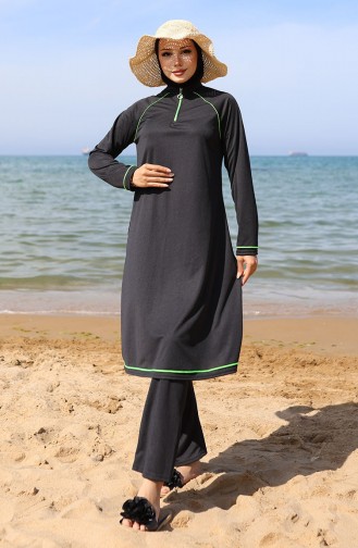 Maillot de Bain Hijab Noir 2504-01