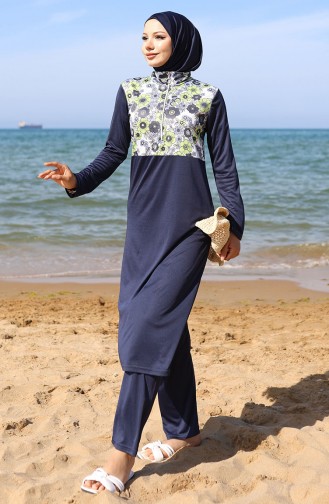Navy Blue Swimsuit Hijab 2506-01
