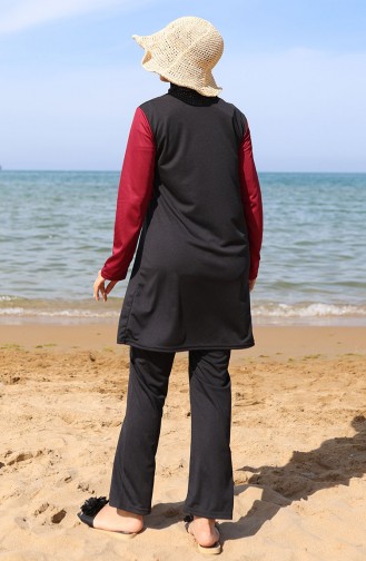 Grün Hijab Badeanzug 2508-04