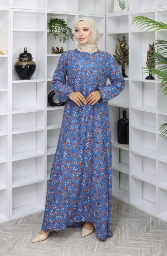 Indigo Hijab Dress 0055-01