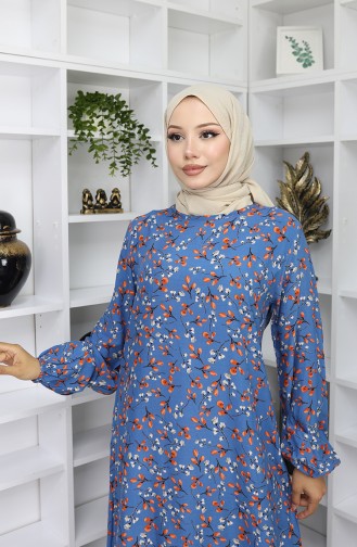 Indigo Hijab Dress 0055-01