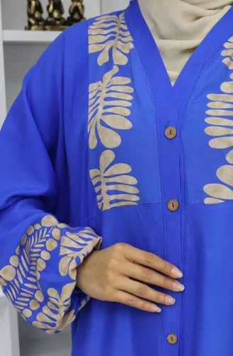 Viscose Jurk Met Halve Knoopjes 0056-04 Saks 0056-04