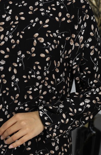 Schwarz Hijab Kleider 0065-04