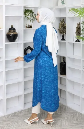 تونيك طويل بأزرار من قماش الفيسكوز 0070-02 برلمان 0070-02