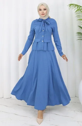 Gömlek Etek İkili Takım 11309-05 İndigo
