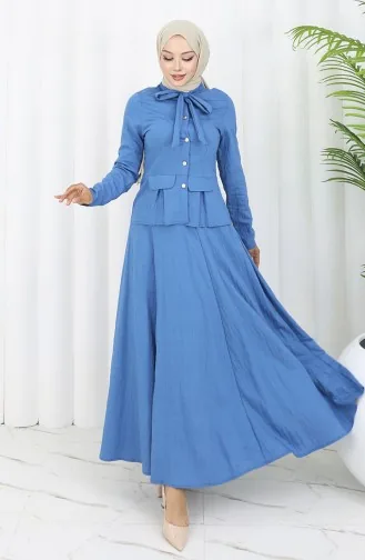 Shirtrok Tweedelig Pak 11309-05 Indigo 11309-05