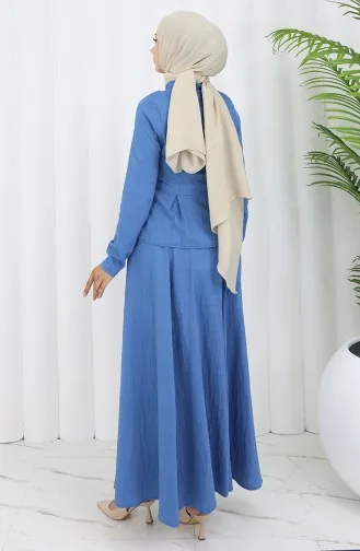 Shirtrok Tweedelig Pak 11309-05 Indigo 11309-05